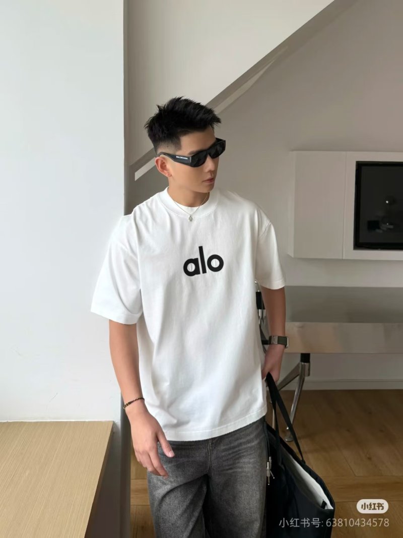 Alo White Logo T-Shirt