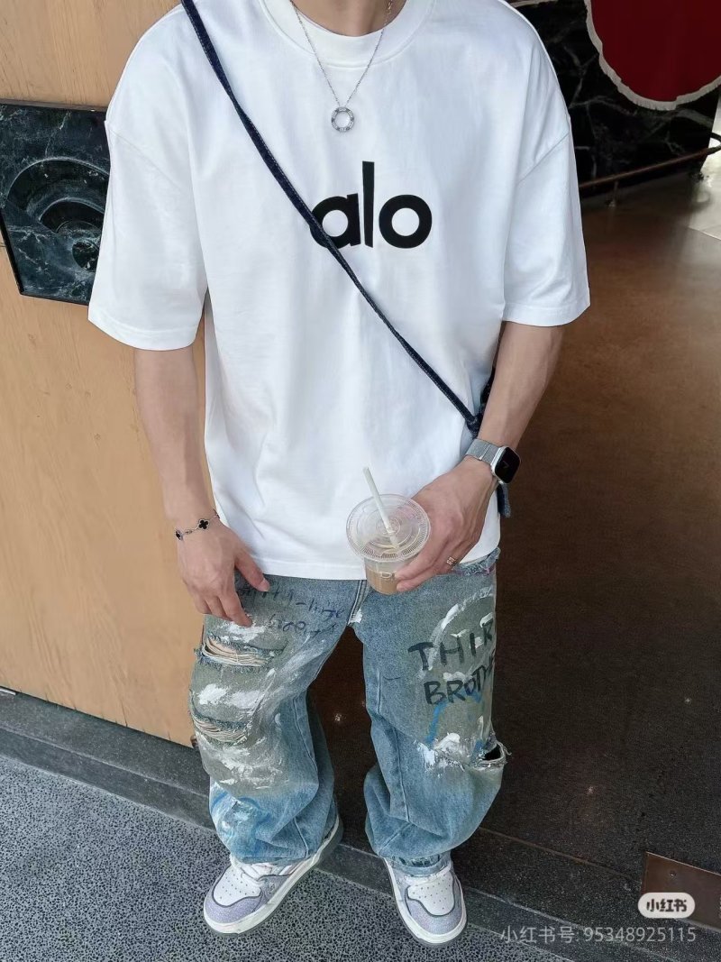 Alo White Logo T-Shirt view