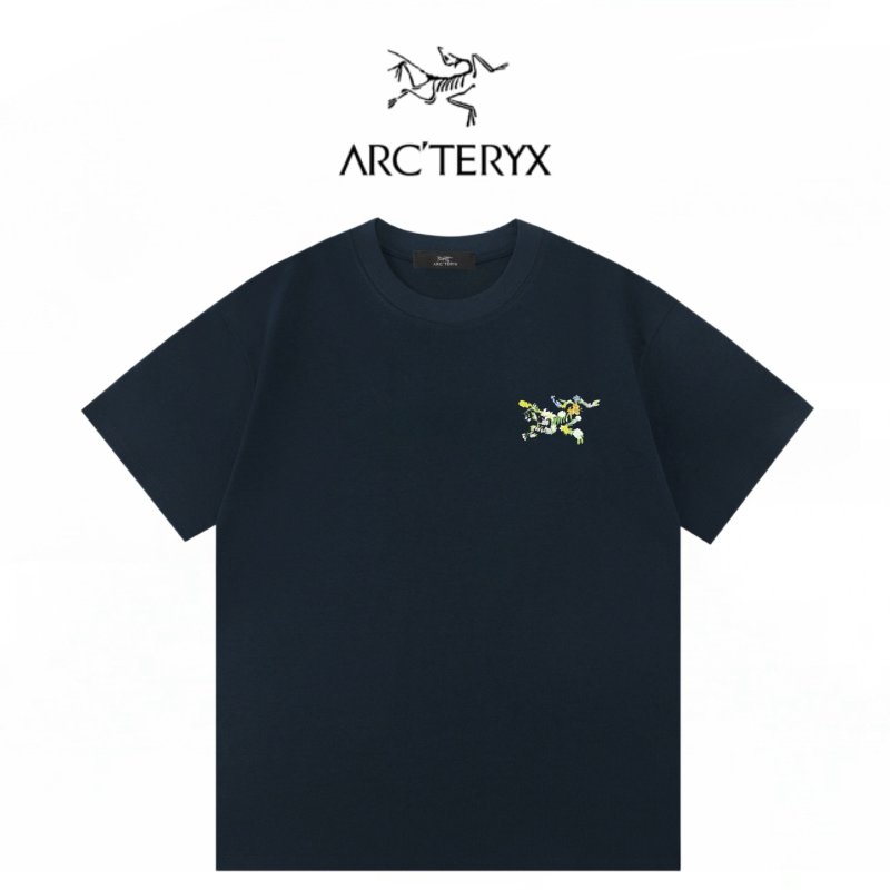 Navy Floral Embroidered Short Sleeve T-Shirt view