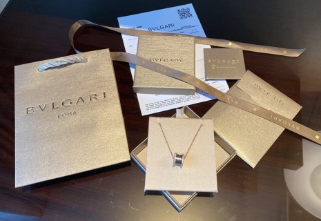 Bvlgari Black Ceramic Diamond Pendant Necklace view 2