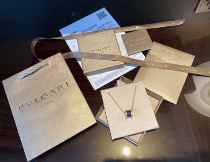 Bvlgari Black Ceramic Diamond Pendant Necklace view 6