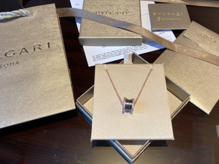 Bvlgari Black Ceramic Diamond Pendant Necklace view 8