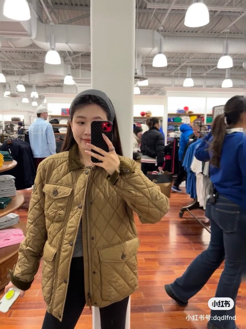 Quilted Puffer Jacket Khaki