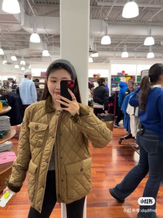 Quilted Puffer Jacket Khaki