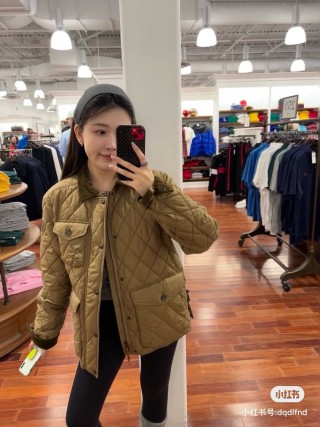 Quilted Puffer Jacket Khaki view 2