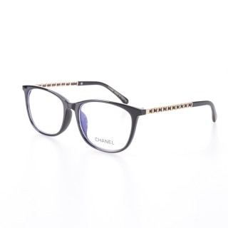 Chanel Black Rectangular Chain-Temple Optical Frame