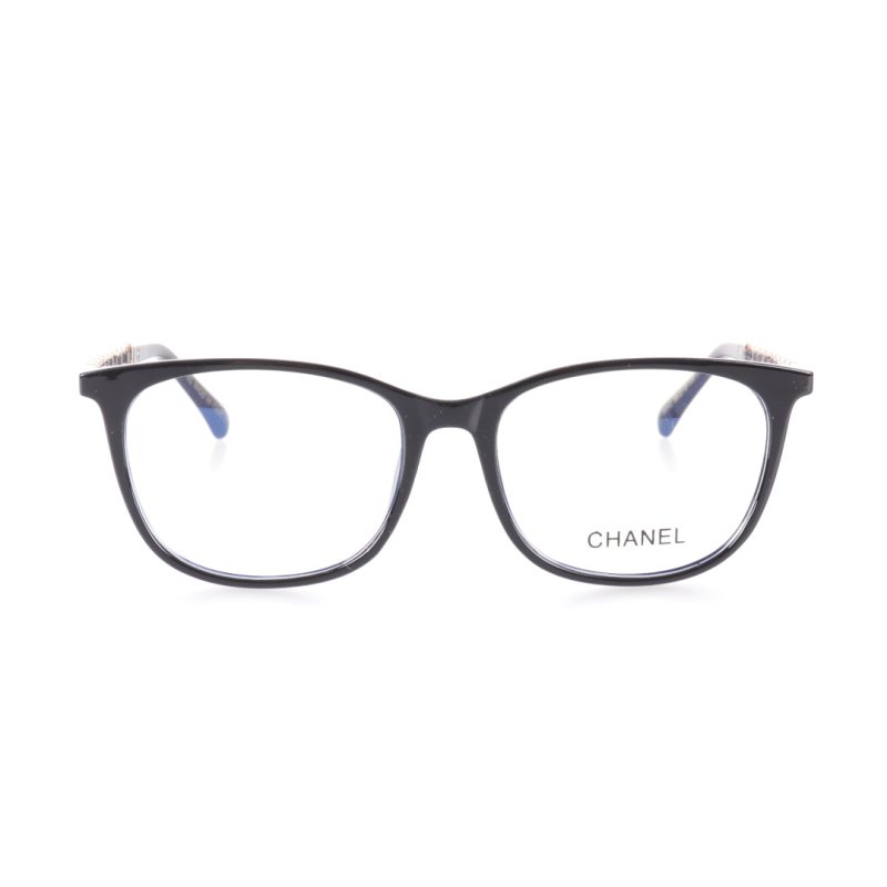 Chanel Black Rectangular Chain-Temple Optical Frame view
