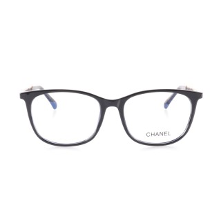 Chanel Black Rectangular Chain-Temple Optical Frame view 2