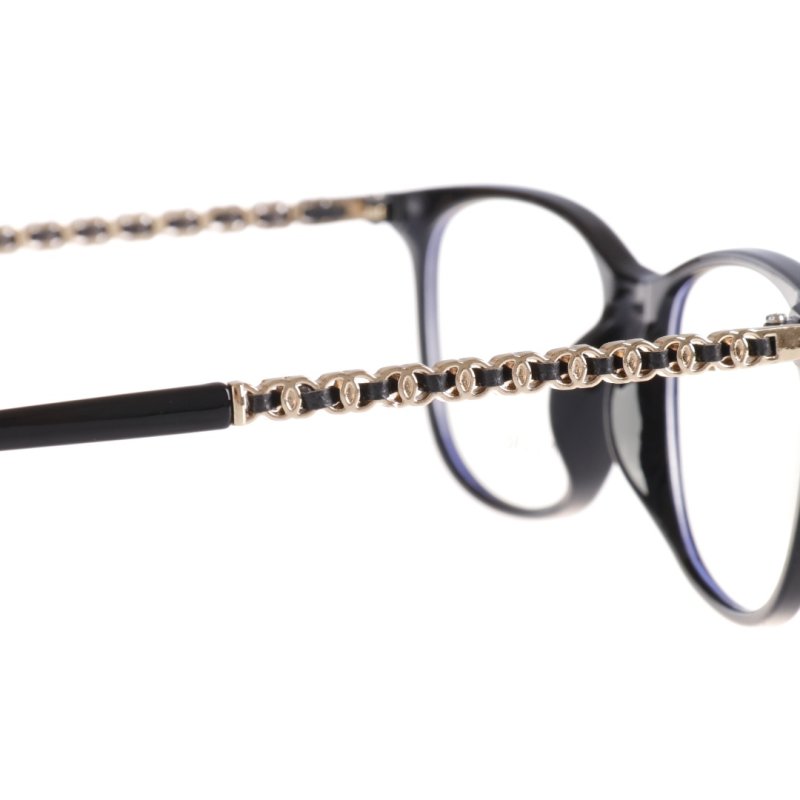 Chanel Black Rectangular Chain-Temple Optical Frame view
