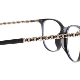 Chanel Black Rectangular Chain-Temple Optical Frame view 7