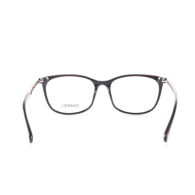 Chanel Black Rectangular Chain-Temple Optical Frame view