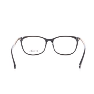 Chanel Black Rectangular Chain-Temple Optical Frame view 9