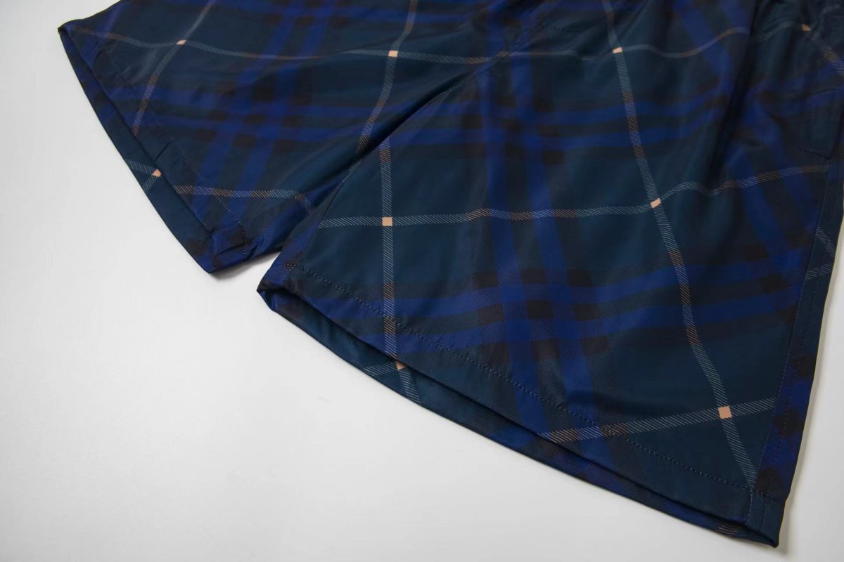 Burberry Navy Argyle Check Shorts view