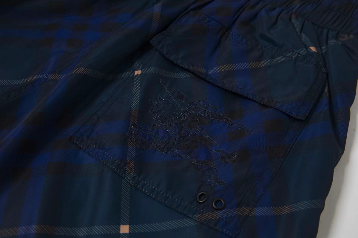 Burberry Navy Argyle Check Shorts view