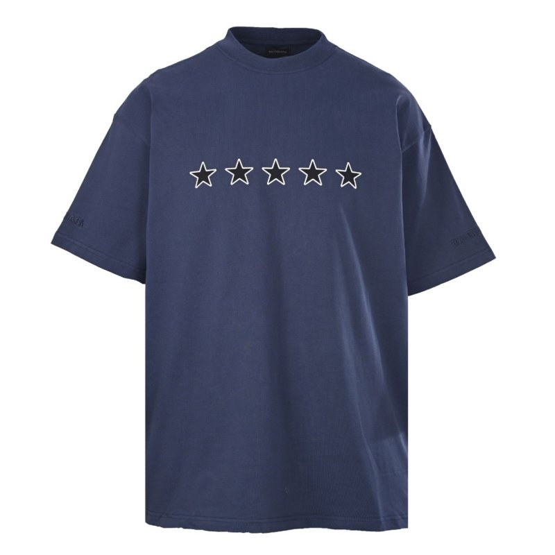 Navy Stars Graphic Short Sleeve T-Shirt view