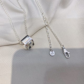 Gucci Silver Ring Pendant Necklace 50cm view 3