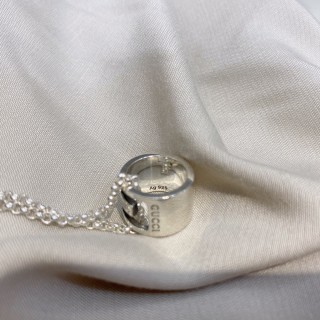 Gucci Silver Ring Pendant Necklace 50cm view 4