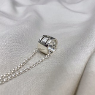 Gucci Silver Ring Pendant Necklace 50cm view 7