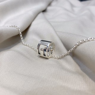 Gucci Silver Ring Pendant Necklace 50cm view 8