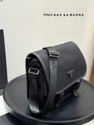 Prada Black Nylon Messenger Crossbody Bag view 4