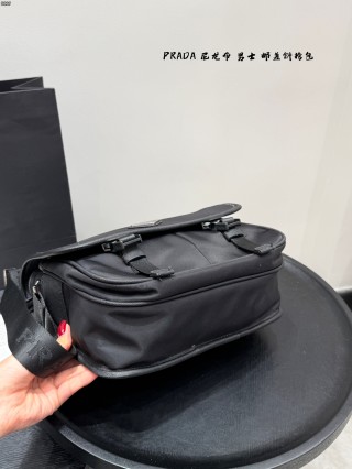 Prada Black Nylon Messenger Crossbody Bag view 6