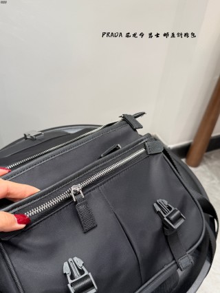 Prada Black Nylon Messenger Crossbody Bag view 8