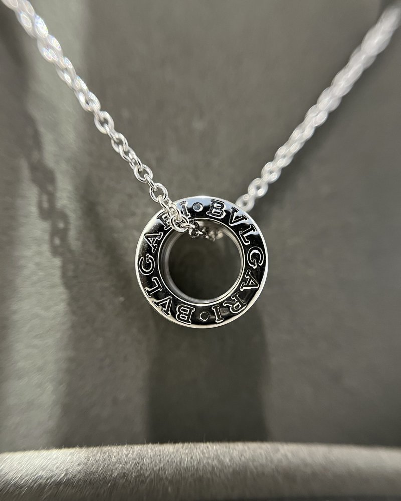 Bvlgari 2024 Charity Studded Silver Pendant Necklace view