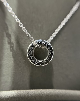 Bvlgari 2024 Charity Studded Silver Pendant Necklace view 6