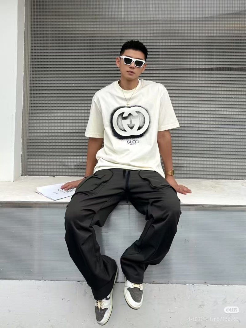 Gucci GG Logo Spray Paint White T-Shirt view