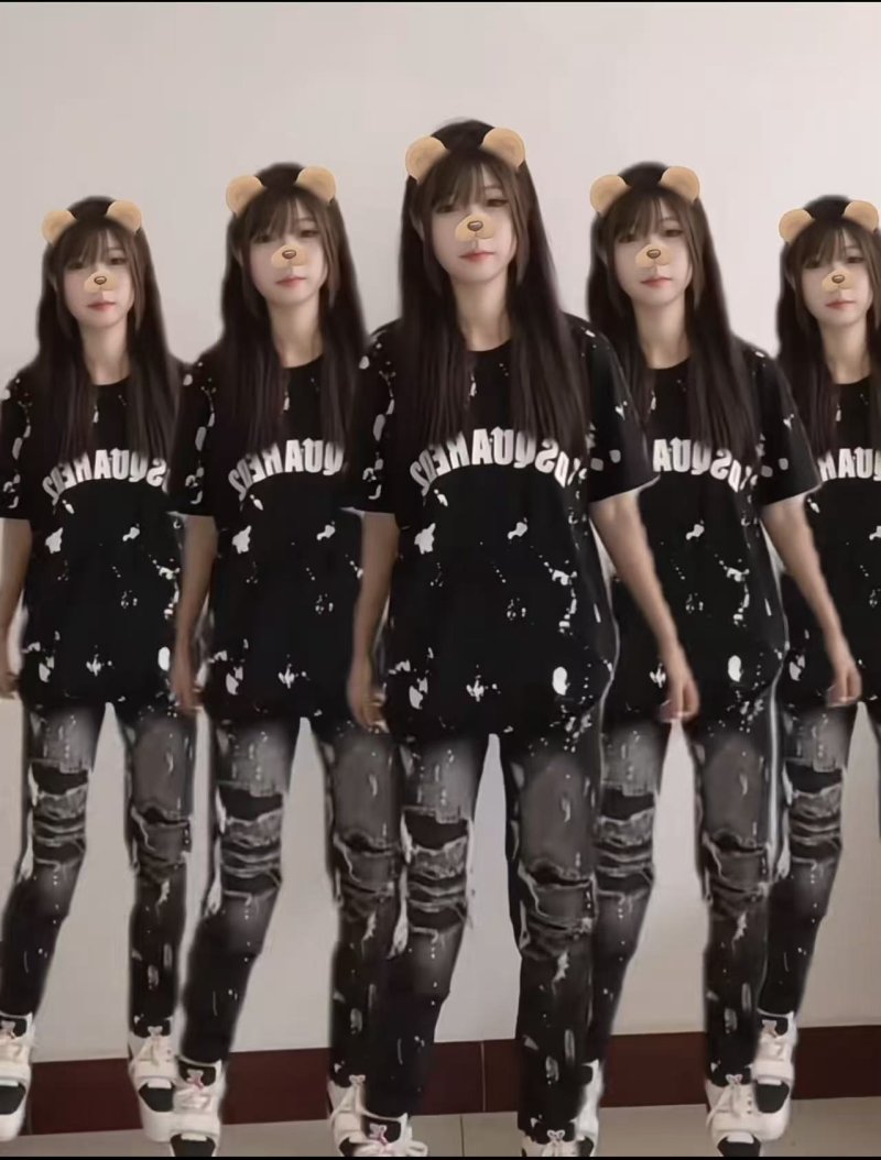 Dsquared2 Black Bleach Splash Logo T-Shirt view