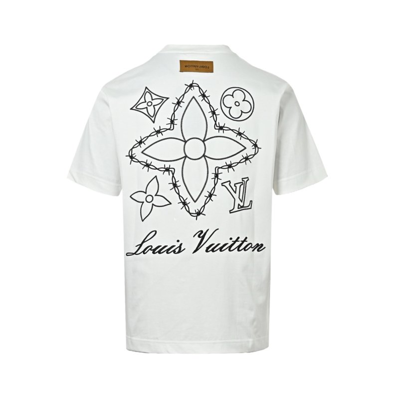 Louis Vuitton Star Embroidered White T-Shirt view