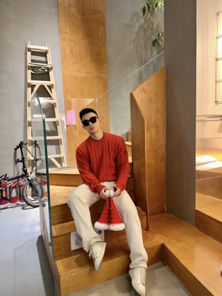 Stone Island Orange Crewneck Knit Sweater view 5
