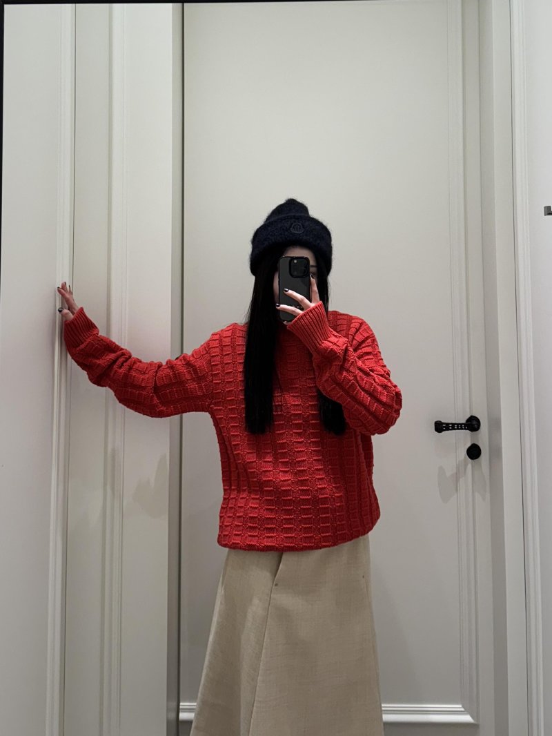 Stone Island Orange Crewneck Knit Sweater view