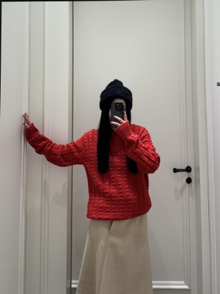 Stone Island Orange Crewneck Knit Sweater view 7