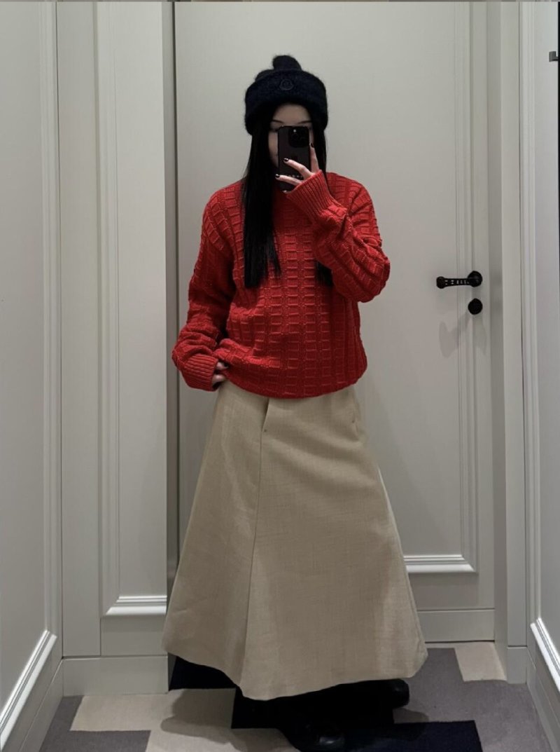 Stone Island Orange Crewneck Knit Sweater view