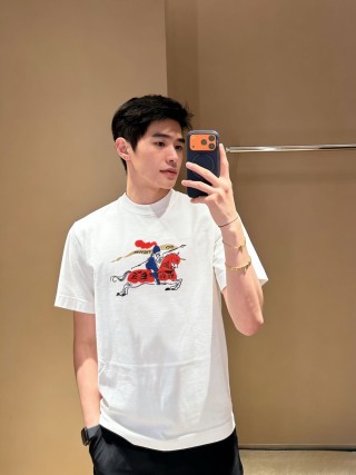 Burberry EKD Embroidered White T-Shirt