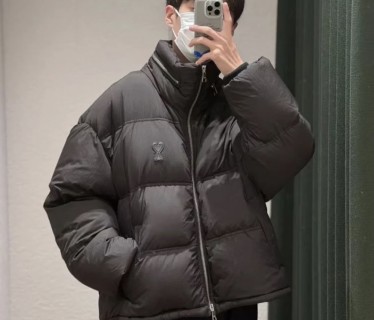 Black Quilted Puffer Down Jacket view 4