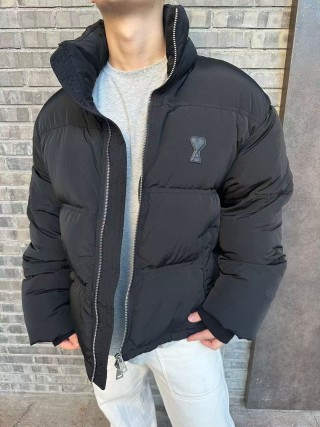 Black Quilted Puffer Down Jacket view 7