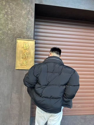 Black Quilted Puffer Down Jacket view 8