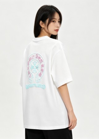 Chrome Hearts White Cross Graphic Short-Sleeve T-Shirt view 3