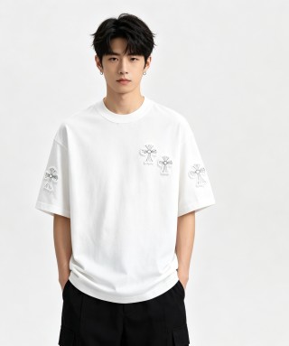 Chrome Hearts White Cross Graphic T-Shirt view 3
