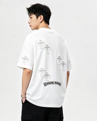Chrome Hearts White Cross Graphic T-Shirt view 4