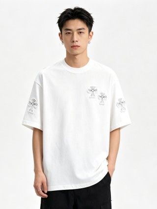 Chrome Hearts White Cross Graphic T-Shirt view 5