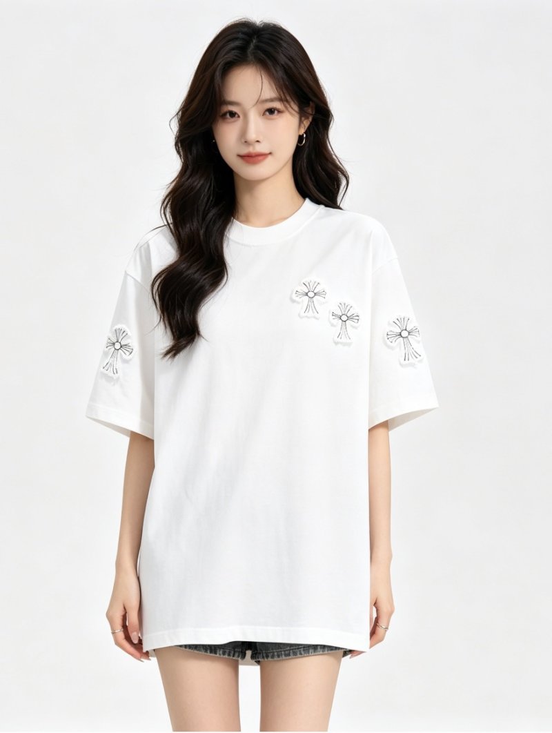 Chrome Hearts White Cross Graphic T-Shirt view