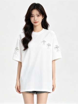 Chrome Hearts White Cross Graphic T-Shirt view 6