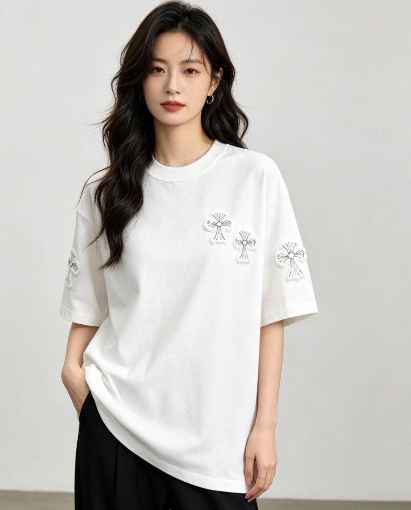 Chrome Hearts White Cross Graphic T-Shirt view