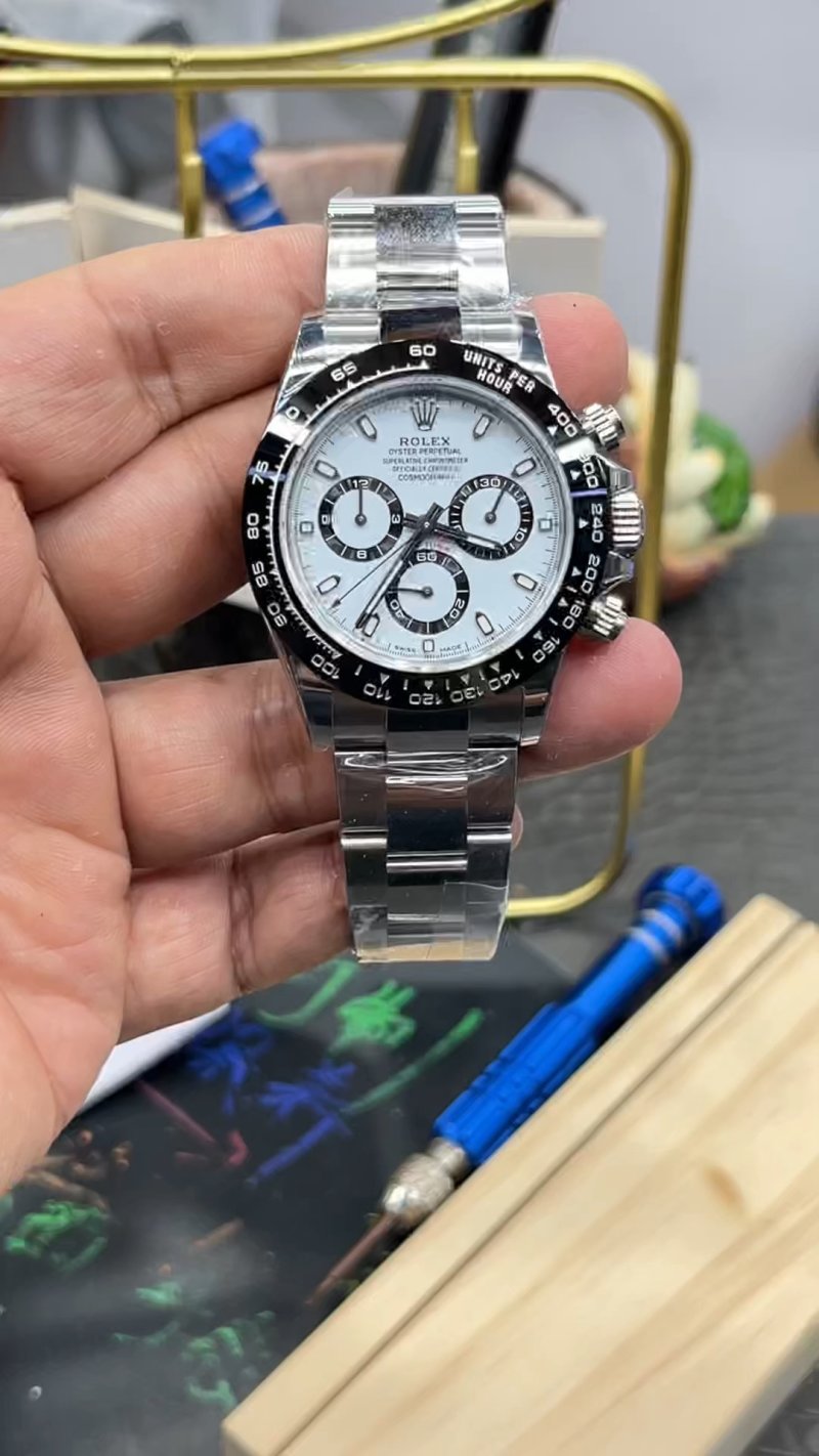 Rolex Daytona 40mm Panda Chronograph Steel Watch