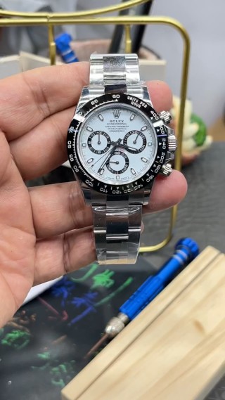 Rolex Daytona 40mm Panda Chronograph Steel Watch