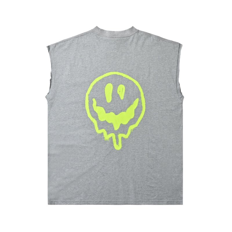 Grey T-Shirt with Green Graphic Print view