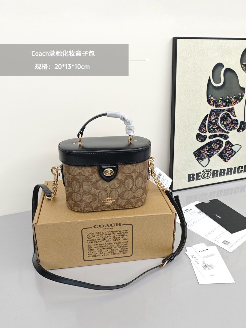 Coach Signature Beige Vanity Case Crossbody Bag view